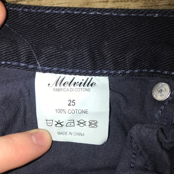 Navy Distressed Brandy Melville Shorts - Picture 3 of 3